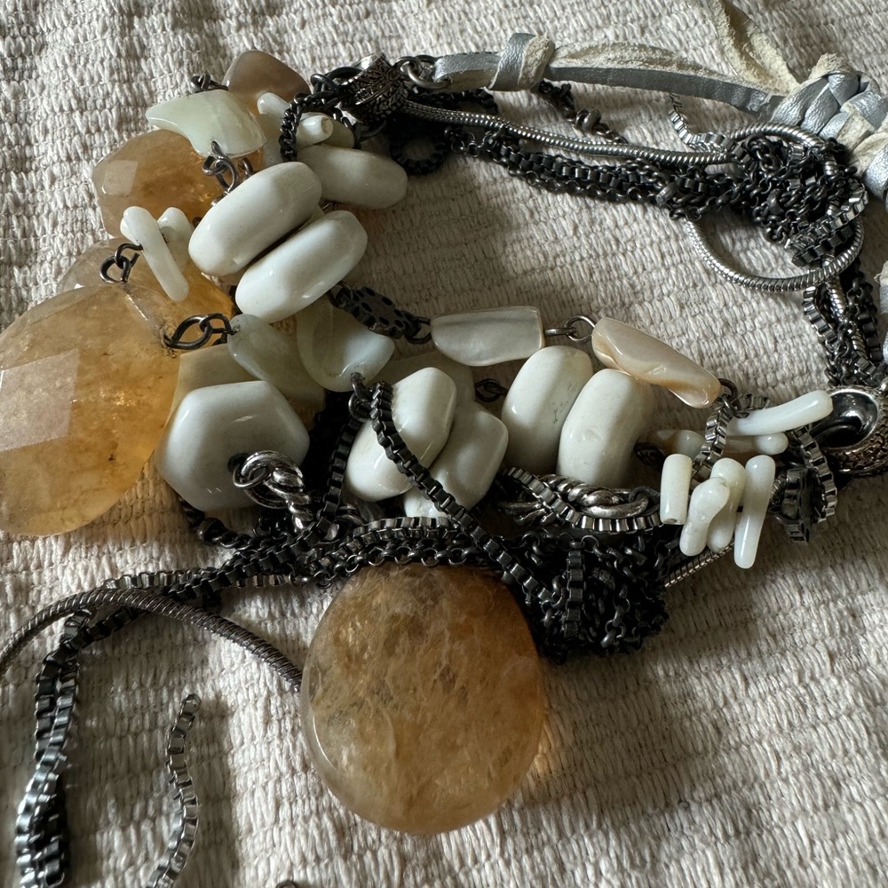 Anthropologie chunky stone bracelet